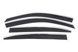 AVS 13-17 Honda Accord Ventvisor Low Profile Deflectors 4pc - Smoke w/Chrome Trim - 794017