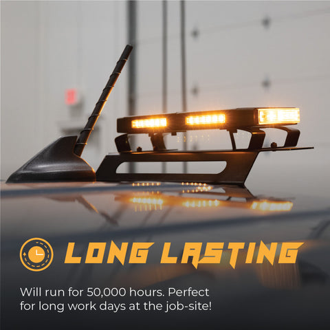 Putco 48In Universal 48In Tri Color Hornet Light (Amber/Blue/White) - LED Stealth Rooftop Strobe Bar - 950248