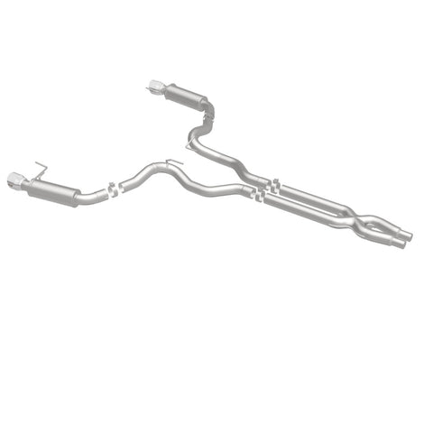 MagnaFlow Cat Back, SS, 3in, Competition, Dual Split Polished 4.5in Tips 2015 Ford Mustang GT V8 5.0 - 19101