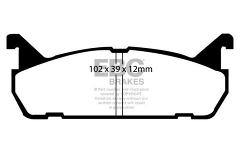 EBC 91-96 Ford Escort 1.8 Yellowstuff Rear Brake Pads - DP4828R