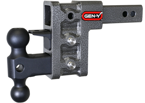 Gen-Y Mega Duty 2in Shank 5in Drop 1.5K TW 10K Hitch w/GH-031 Dual-Ball/GH-032 Pintle Lock - GH-323