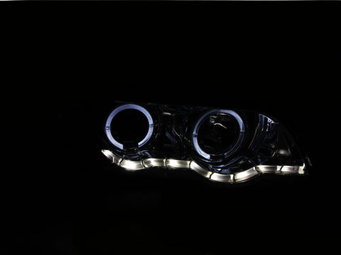 ANZO 2000-2003 BMW X5 Projector Headlights w/ Halo Chrome - 121397