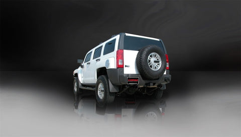 Corsa 06-08 Hummer H3 3in Cat-Back Dual Rear w Single 4in Black Pro-Series Tips - 14212BLK