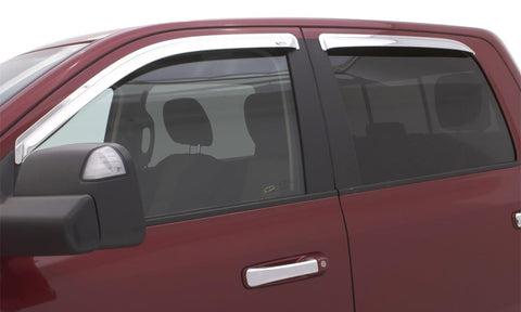 AVS 19-22 Ford Ranger Crew Cab Ventvisor Outside Mount Window Deflectors 4pc - Chrome - 684387