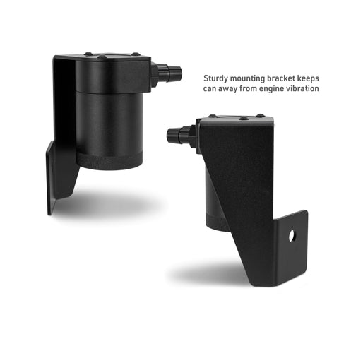 Mishimoto 2025+ RAM 1500 3.0L Hurricane Baffled Oil Catch Can Kit - Black - MMBCC-RAM-25