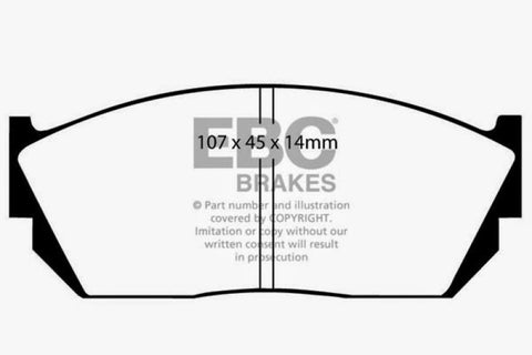 EBC 82-84 Honda Civic Hatchback 1.3 (5 Speed) Ultimax2 Front Brake Pads - UD276