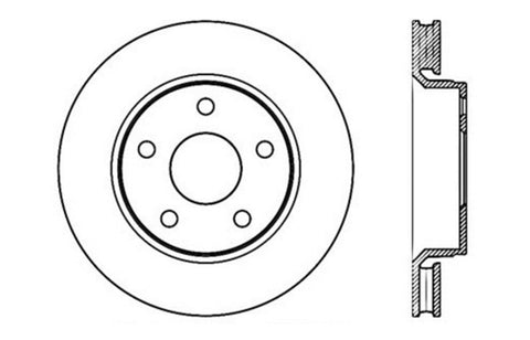 StopTech 07-13 Jeep Wrangler Slotted & Drilled Left Front Rotor - 127.67068L