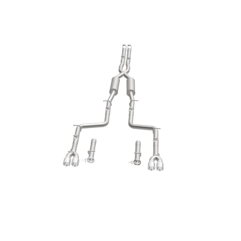 MagnaFlow Cat-Back, SS, 2.5in, Quad Split Rear 3.5in Tip 2015 Dodge Challenger R/T 5.7L - 19209