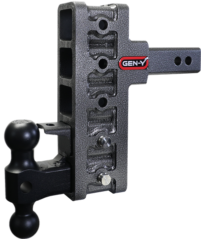 Gen-Y Mega Duty 2in Offset Shank 7.5in Drop 2K TW 10K Hitch w/GH-031 Dual-Ball/GH-032 Pintle Lock - GH-425