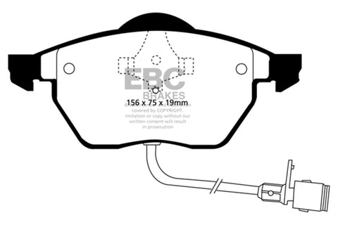 EBC 92-94 Audi 100 2.8 Ultimax2 Front Brake Pads - UD555