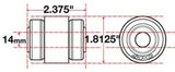 SPC Performance Flex Joint xAxis Jeep JK Rear UCA 14mm X 2 X 1.8125 - 15616