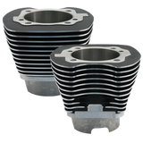 S&S Cycle 1999+ BT 4-1/8in Bore Cylinder Set For 124in & 124in Hot Set Up Kits - Wrinkle Black - 910-0255