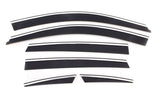 AVS 07-11 Honda CR-V Ventvisor Low Profile Deflectors 6pc - Smoke w/Chrome Trim - 796002