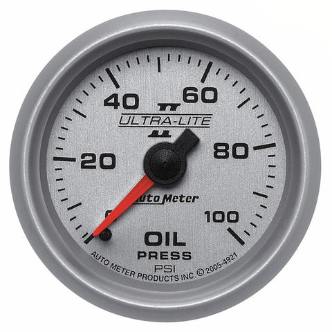 Autometer Ultra-Lite II 52mm 0-100 PSI Mechanical Oil Pressure Gauge - 4921