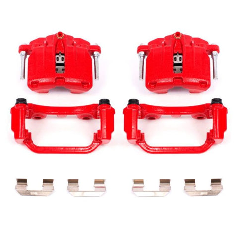 Power Stop 00-03 Cadillac DeVille Rear Red Calipers w/Brackets - Pair - S4726