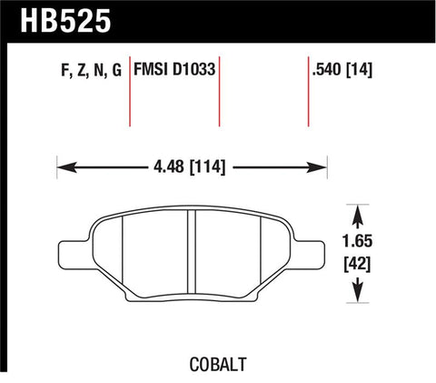 Hawk HPS Street Brake Pads - HB525F.540