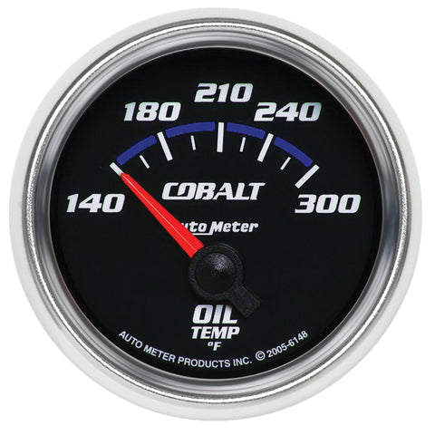 Autometer Cobalt 2 1/6in 140-300 Degree F Oil Temperature Gauge - 6148