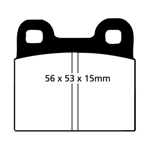 EBC 70-75 Alfa Romeo Montreal 2.6 Redstuff Rear Brake Pads - DP3105C