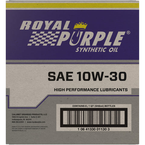 Royal Purple Premium Synthetic High Performance Multi-Grade 10W30 Motor Oil - 1 Quart - 06130