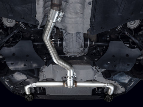 AWE Tuning 19-23 BMW 330i / 21-23 BMW 430i Base G2X Track Edition Axle-Back Exhaust - Diamond Black - 3020-33429