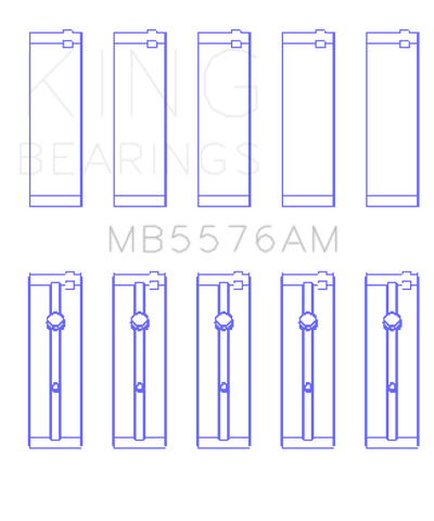 King Engine Bearings Ford J4B/J4C (Size +0.75mm) Main Bearing Set - MB5576AM0.75