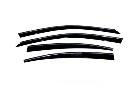 AVS 07-11 Lexus ES350 Ventvisor Low Profile Deflectors 4pc - Smoke w/Chrome Trim - 794012