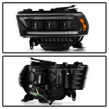 Spyder 19-22 Dodge Ram 2500/3500 (Halogen Model Only) Proj. Headlights (PRO-YD-DR19HDHALAP-SEQ-BK) - 5088604