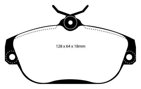 EBC 91-93 Volvo 740 2.3 (ABS) (Girling) Redstuff Front Brake Pads - DP31095C