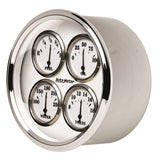 AutoMeter Gauge Quad 5in. 0 Ohm(e) to 90 Ohm(f)Elec Old Tyme White II - 1213