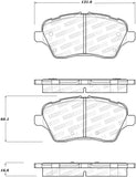 StopTech Performance 14-18 Ford Fiesta Front Brake Pads - 309.17300