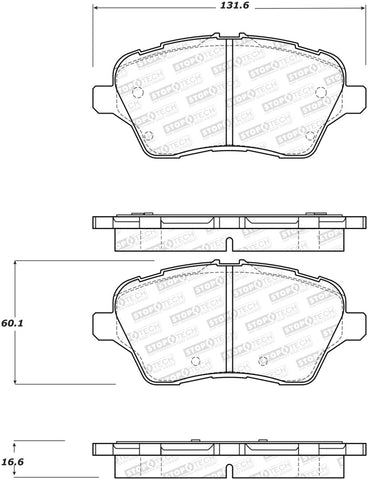 StopTech Performance 14-18 Ford Fiesta Front Brake Pads - 309.17300