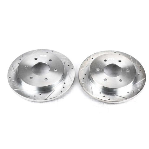 Power Stop 04-10 Infiniti QX56 Rear Evolution Drilled & Slotted Rotors - Pair - JBR994XPR