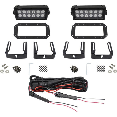 Westin HDX Flush Mount B-FORCE LED Light Kit (Set of 2) w/wiring harness - Black - 57-0025