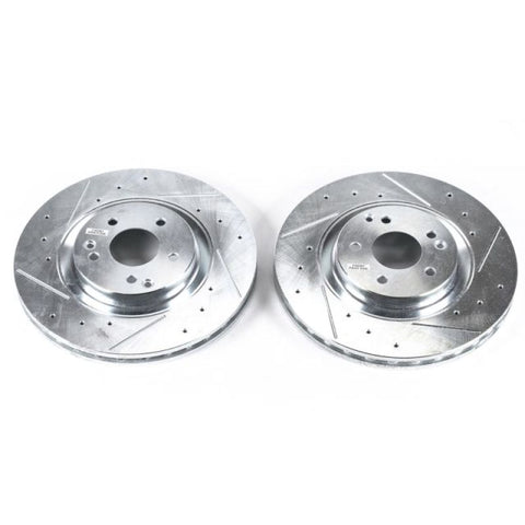 Power Stop 04-07 Mercedes-Benz C230 Front Evolution Drilled & Slotted Rotors - Pair - EBR682XPR