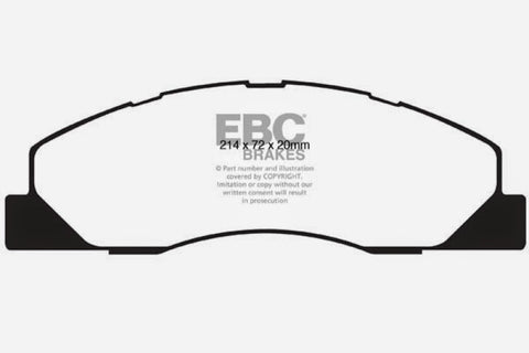 EBC 09-11 Dodge Ram 2500 Pick-up 5.7 2WD/4WD Yellowstuff Front Brake Pads - DP41847R