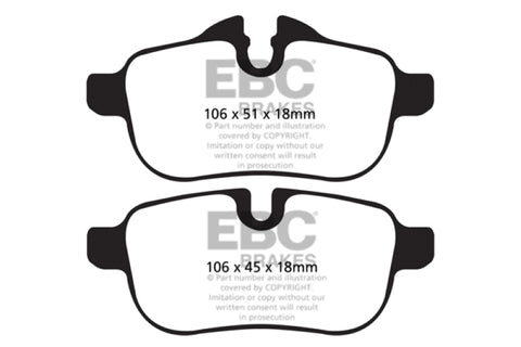 EBC 09+ BMW Z4 3.0 (E89) Ultimax2 Rear Brake Pads - UD1433