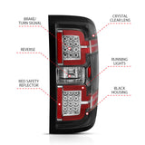 ANZO 2014-2018 Chevy Silverado 1500 LED Taillights Black - 311289