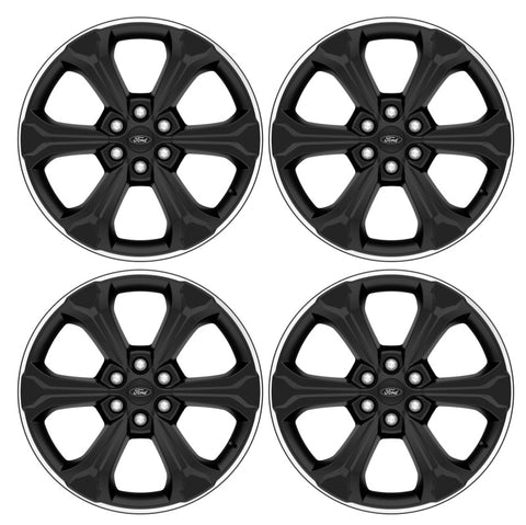 Ford Racing 15-23 F-150 22in Wheel Kit - Black w/Machined Face - M-1007K-S2295B