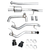 AWE Tuning 2021+ Ford F-150 Tremor (w/ Bumper Cutouts) 0FG Non-Resonated Catback -Diamond Black Tips - 3020-33402