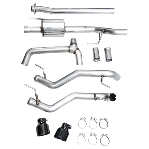 AWE Tuning 2021+ Ford F-150 Tremor (w/ Bumper Cutouts) 0FG Non-Resonated Catback -Diamond Black Tips - 3020-33402