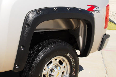 Lund 07-13 Chevy Silverado 1500 RX-Rivet Textured Elite Series Fender Flares - Black (2 Pc.) - RX106TB