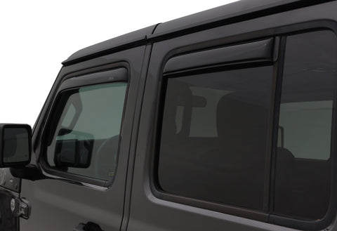 AVS 2018 Jeep Wrangler Unlimited (4-Door) Ventvisor In-Channel Window Deflectors 4pc - Smoke - 194811