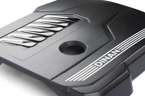 Dinan 19-26 BMW B58D (G01/G02/G20/G22/G23/G26/G42) Matte Carbon Fiber Engine Cover w/Gloss Accents - D590-0004