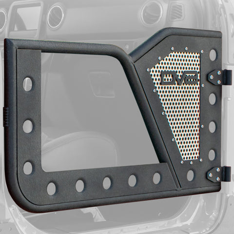 DV8 Offroad Jeep 18+ Wrangler JL / 20+ Gladiator JT Front Rock Doors w/ Perforated Aluminum Mesh - RDJL-01F