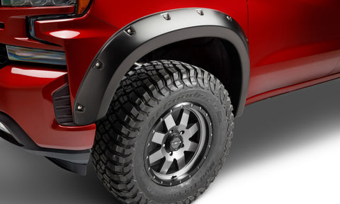 Bushwacker 19-23 Chevrolet Silverado 1500 (Excl. ZR2) Pocket Style Fender Flares 4pc - Smooth Black - 40992-02