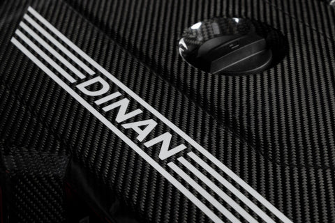 Dinan 19-26 BMW B58D (G01/G02/G20/G22/G23/G26/G42) Gloss Carbon Fiber Engine Cover w/Matte Accents - D590-0003