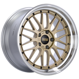 BBS LM 19x10 5x120 ET25 Gold Center Polished Lip Wheel -82mm PFS/Clip Required - LM272GPK