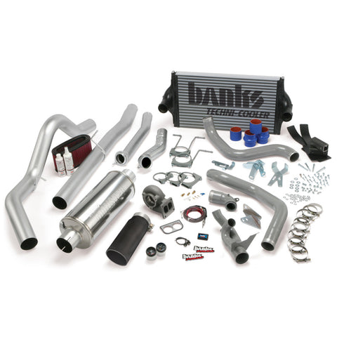 Banks Power 94-97 Ford 7.3L CCLB Man PowerPack System - SS Single Exhaust w/ Black Tip - 46361-B