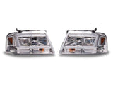 Raxiom 04-08 Ford F-150 Axial Series Projector Headlights- Chrome Housing- Clear Lens - T569353