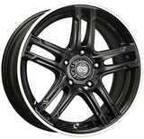 Enkei FD-05 17x7 5x100 40mm Offset 72.62 Bore Dia Black Machined Wheel - 434-770-8040BKM